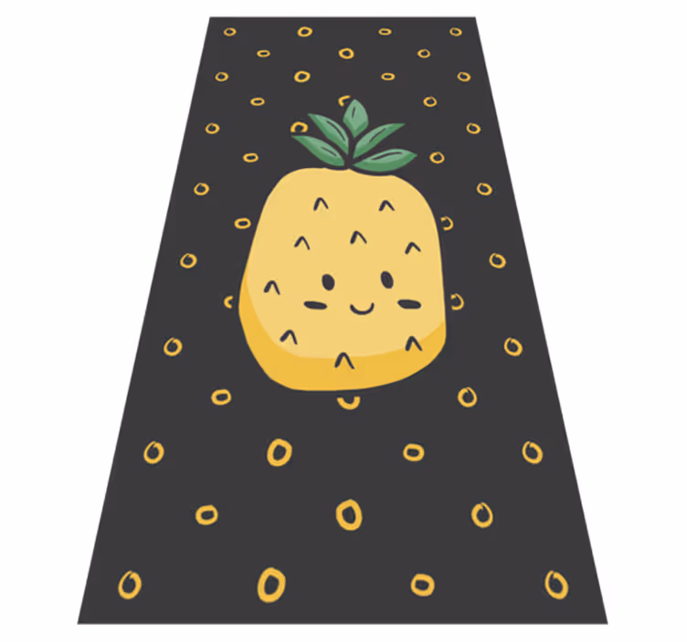 Cheerful Pineapple kids carpet - TenStickers