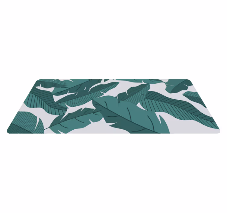 Botanical Leaf Design floral rug - TenStickers