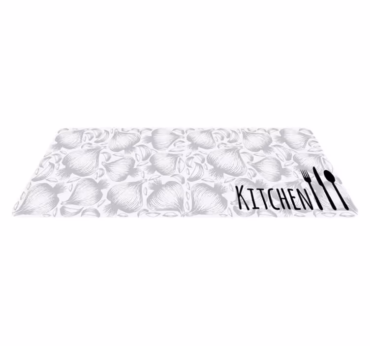 Kitchen vinyl mat with kitchen utensil design - TenStickers