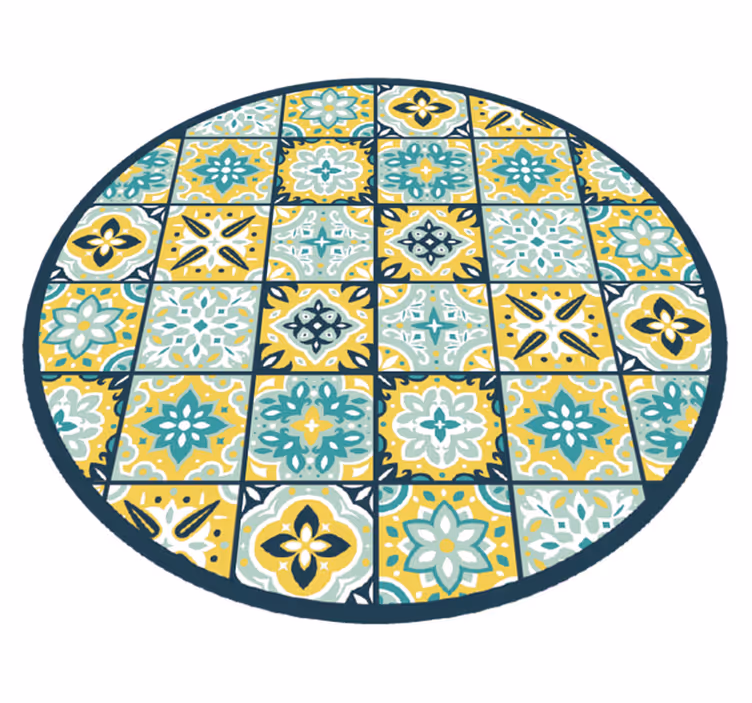 Mosaic rug circular design - TenStickers