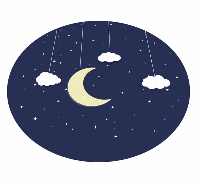 Starry Night Theme kids carpet - TenStickers