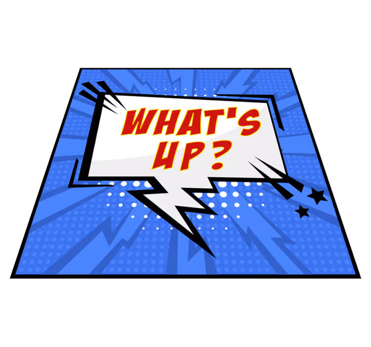 Comic Bubble Greeting quote rug - TenStickers