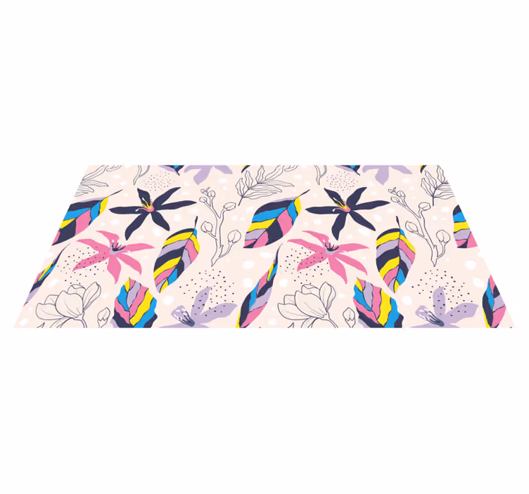 Botanical Dream floral rug - TenStickers