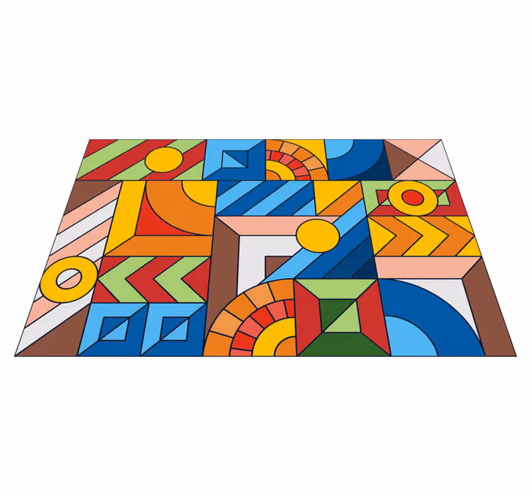 Abstract Geometrics geometric rug - TenStickers