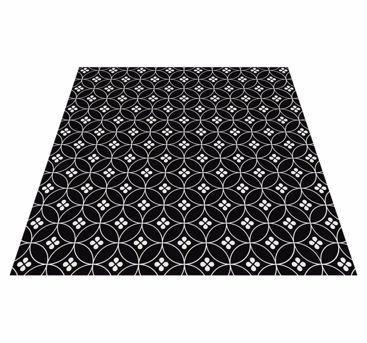 Geometric rug with circle pattern design - TenStickers
