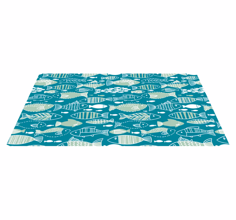 Abstract Aquarium animal rug - TenStickers