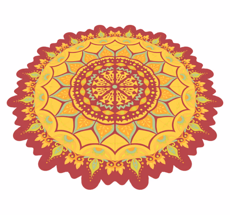 Mandala rug mandala floor art - TenStickers
