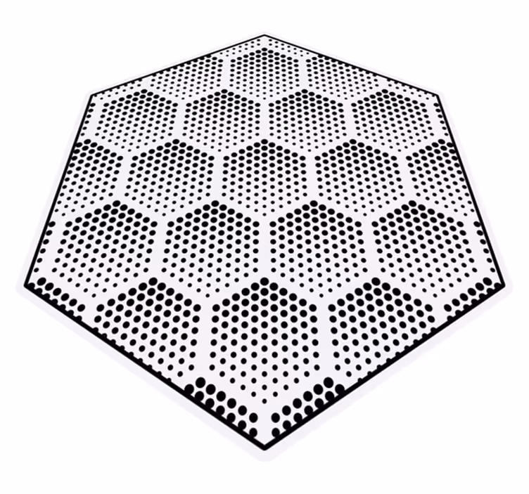 Hexagonal Dots Pattern geometric rug - TenStickers