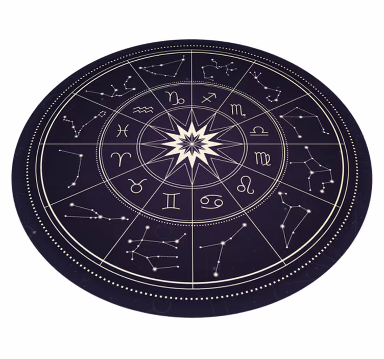 Astrological Compass circular rug - TenStickers