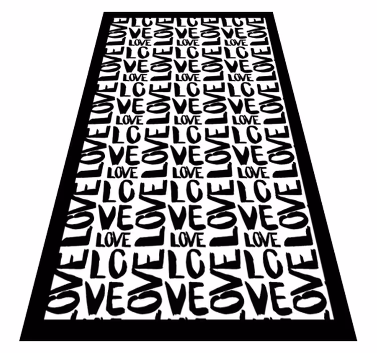 Expressive Love Text quote rug - TenStickers