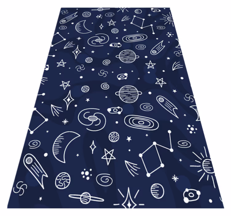 Cosmic Themed Space kids rug - TenStickers