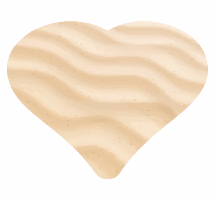 Wavy Heart Shape texture rug - TenStickers