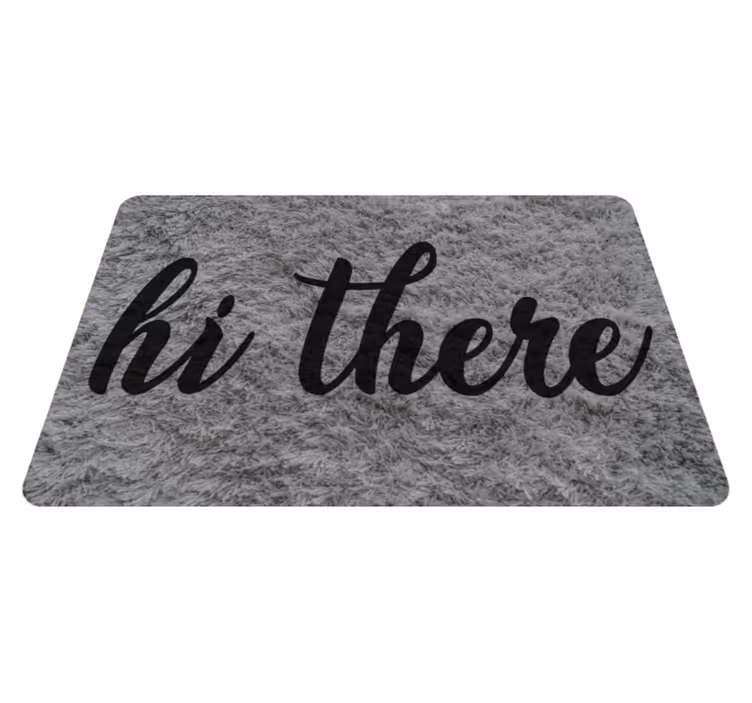 Quote rug hello there decor - TenStickers