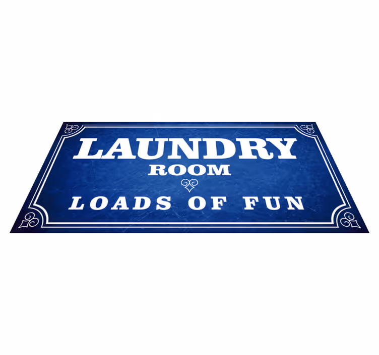 Laundry Room Fun quote rug - TenStickers