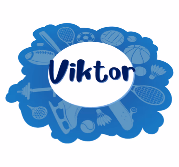 Personalized Sports Emblem custom floor mat - TenStickers