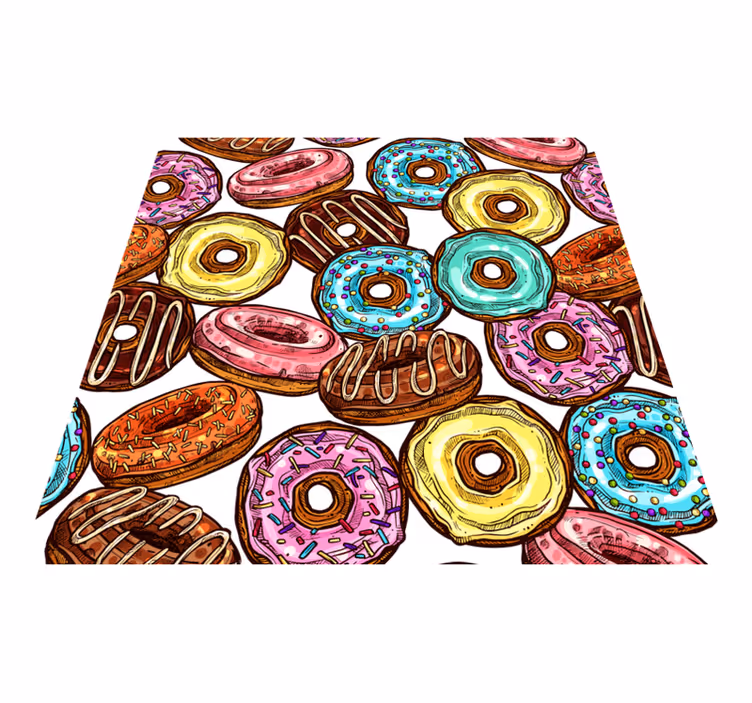 Colorful Donut Collection kids rug - TenStickers