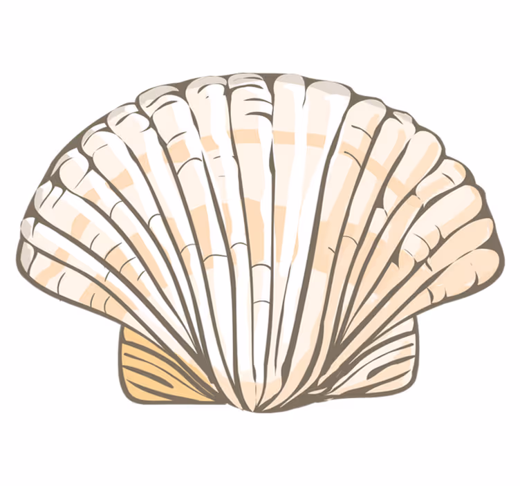 Seashell Illustration animal mat - TenStickers