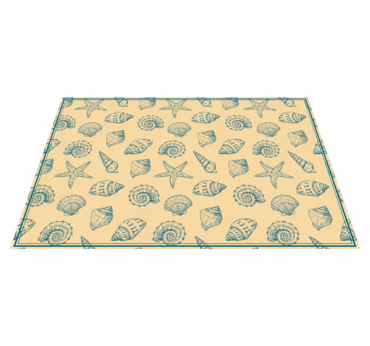 Seashell Motif animal mat - TenStickers