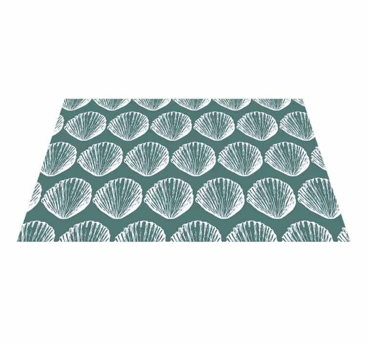Floral rug with shell design - TenStickers