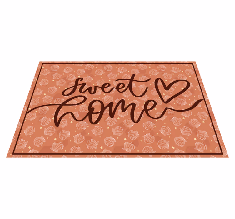 Sweet Home Heart quote rug - TenStickers