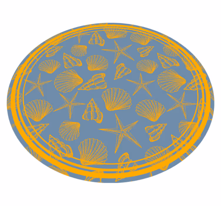 Marine Motif Circle animal mat - TenStickers