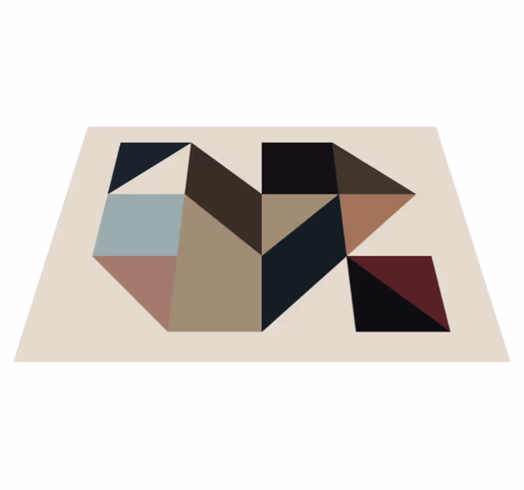 Geometric rug with geometric shapes decor - TenStickers