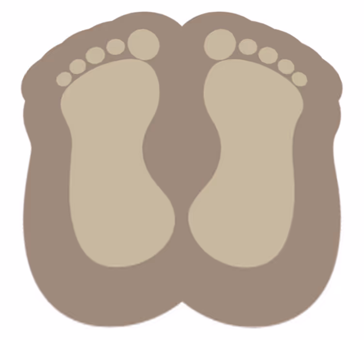 Footprint Contours nursery rug - TenStickers