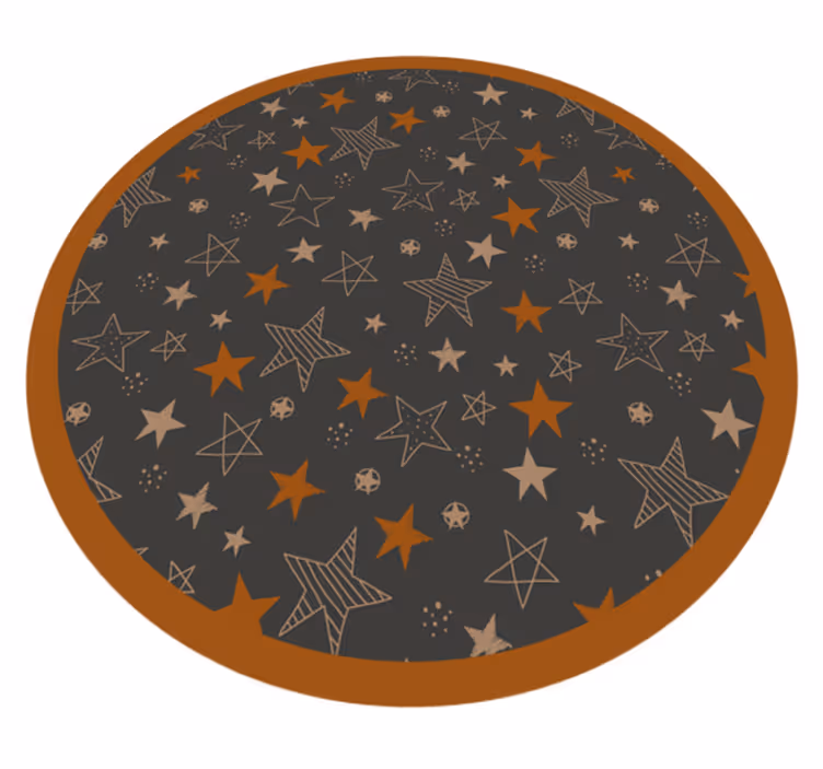 Celestial Motifs star rug - TenStickers