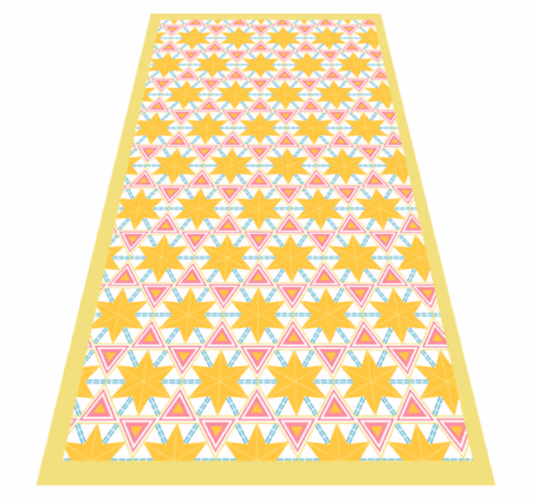 Geometric Starburst Pattern kitchen mat - TenStickers