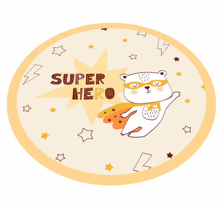 Superhero Bear kids carpet - TenStickers