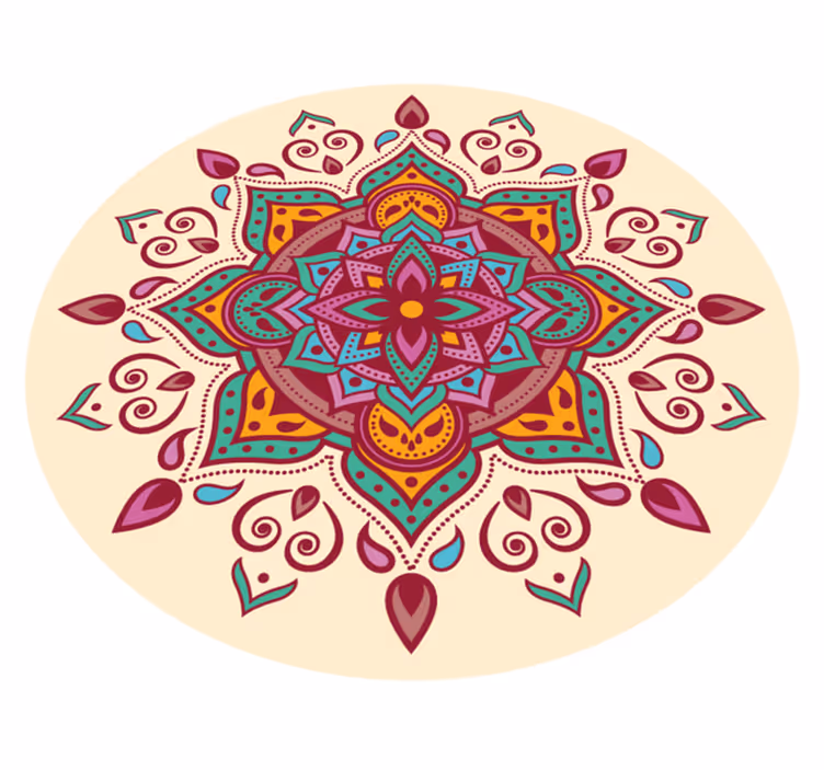 Mandala rug inspired by mandala artistry - TenStickers