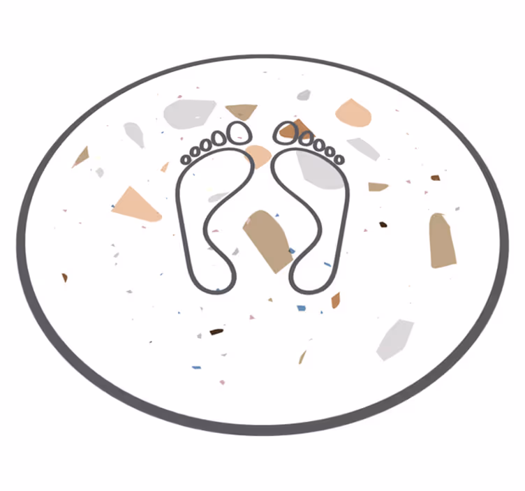 Abstract Footprint bathroom mat - TenStickers