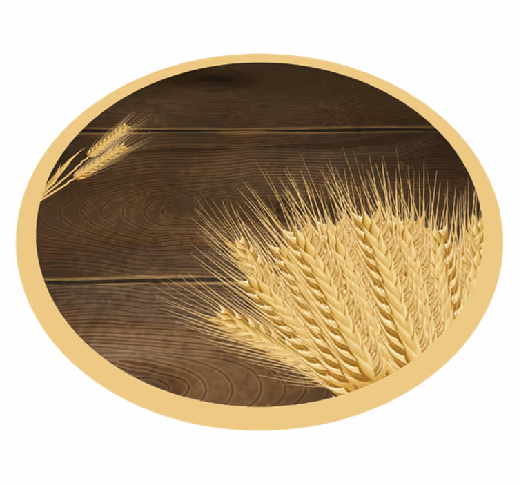 Golden Wheat Sprigs nature rug - TenStickers