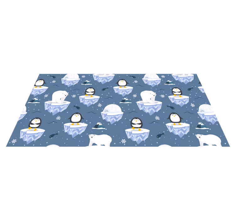 Polar Celebration animal mat - TenStickers