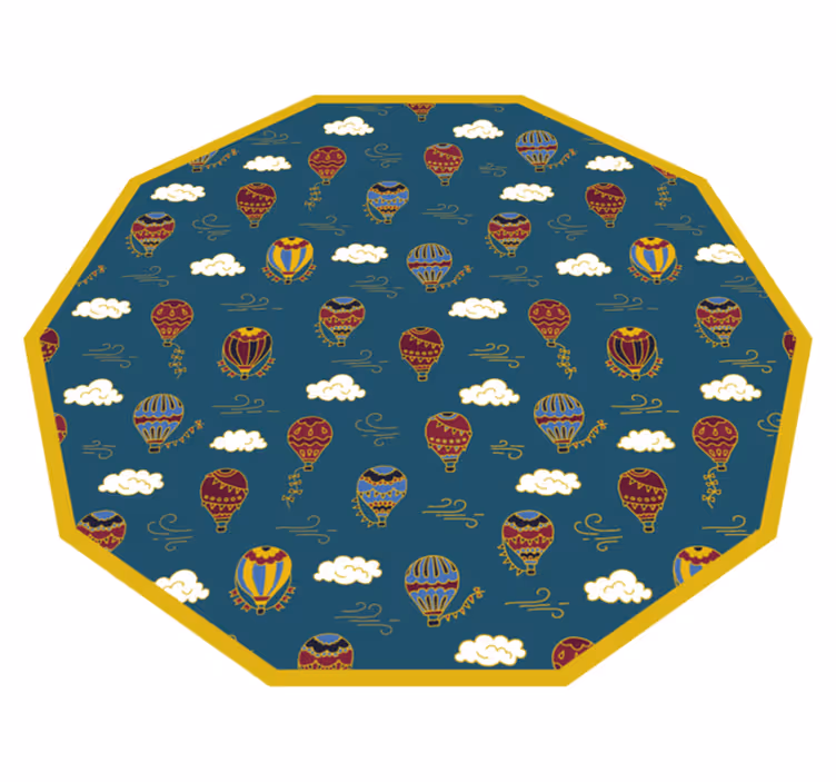 Hot Air Balloons kids carpet - TenStickers