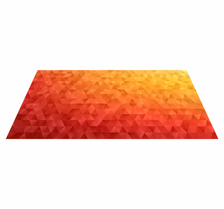 Yellow red and orange triangles geometric rugs - TenStickers