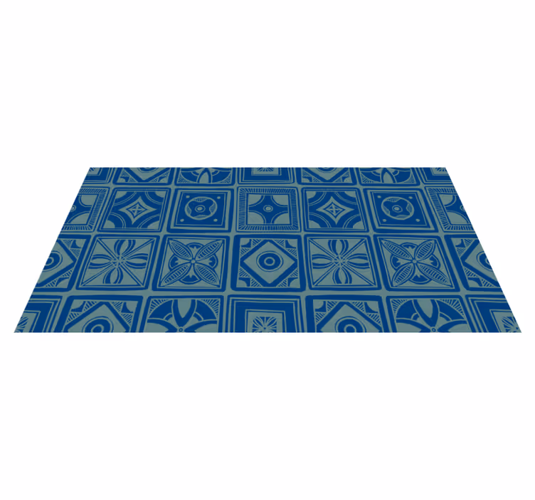 Decorative Geometric tile carpet - TenStickers