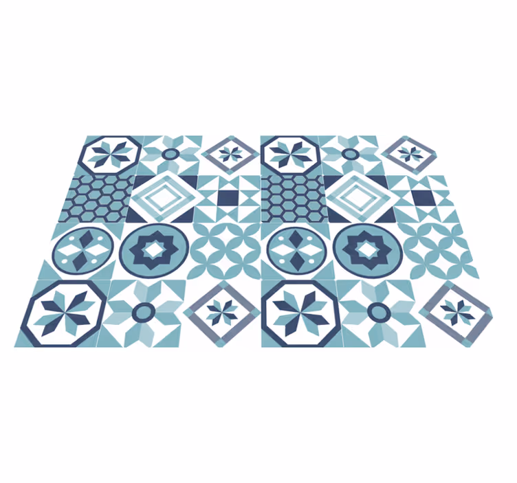 Mosaic rug inspired by mosaic tiles - TenStickers