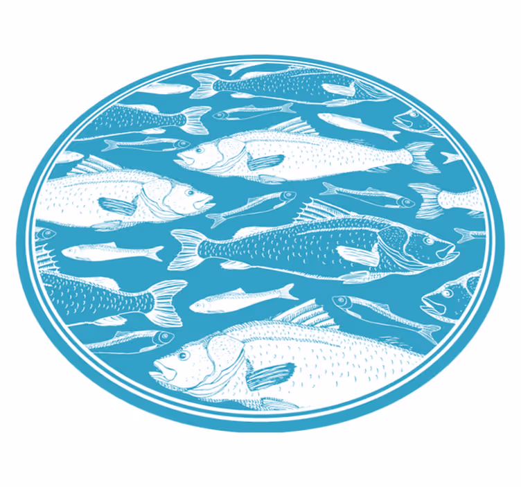 Aquatic Fauna Motif animal mat - TenStickers