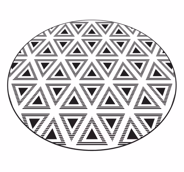 Geometric rug with triangular design - TenStickers