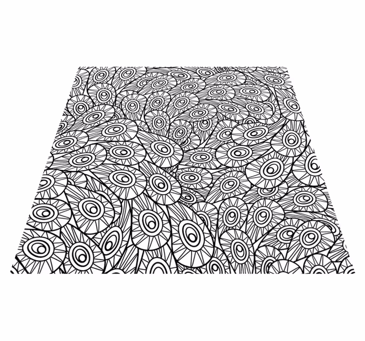 Peacock Feather Pattern mandala rug - TenStickers