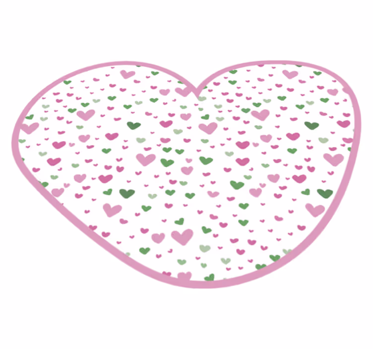 Heart Patterned Decor kids rug - TenStickers