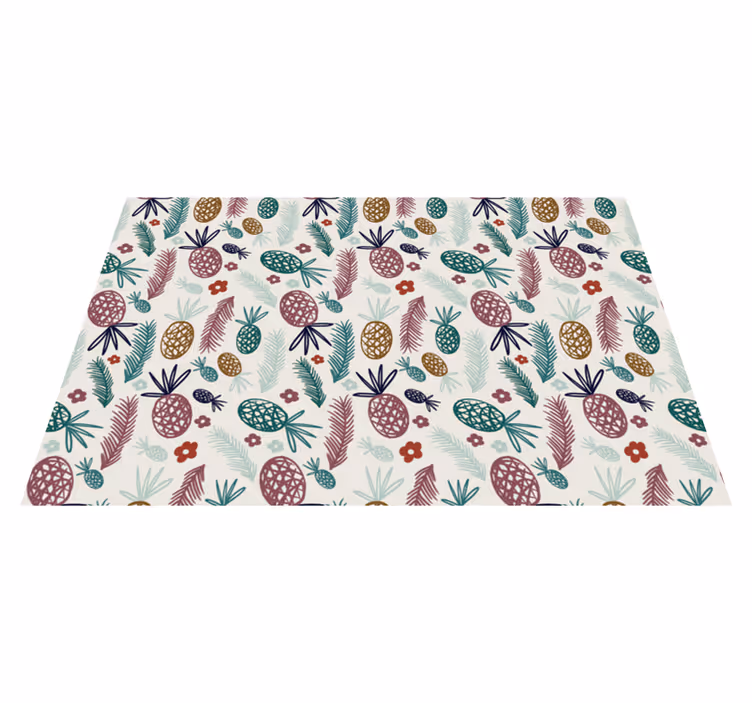 Tropical Fruit Motif floral rug - TenStickers