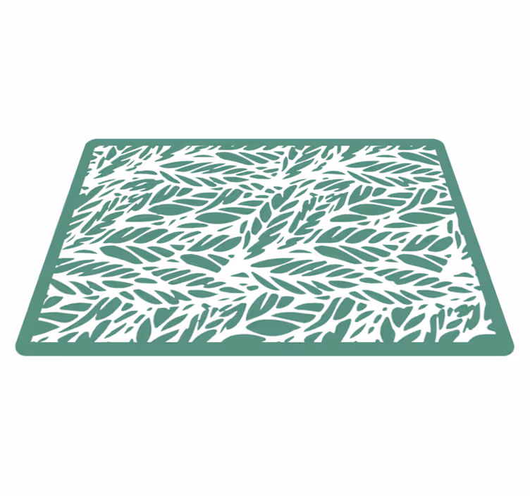 Leafy Elegance floral rug - TenStickers