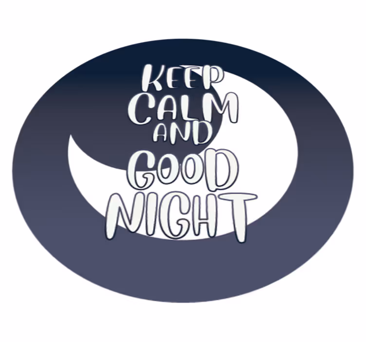 Calm Good Night quote rug - TenStickers