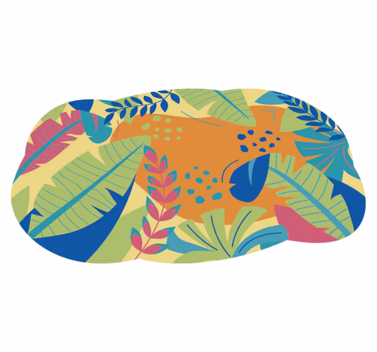 Tropical Foliage Motif nature rug - TenStickers