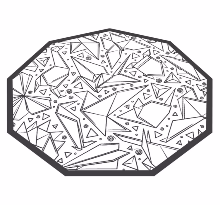 Geometric rug with octagon shapes design - TenStickers