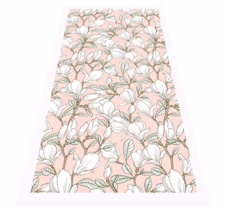 Botanical Artwork floral rug - TenStickers