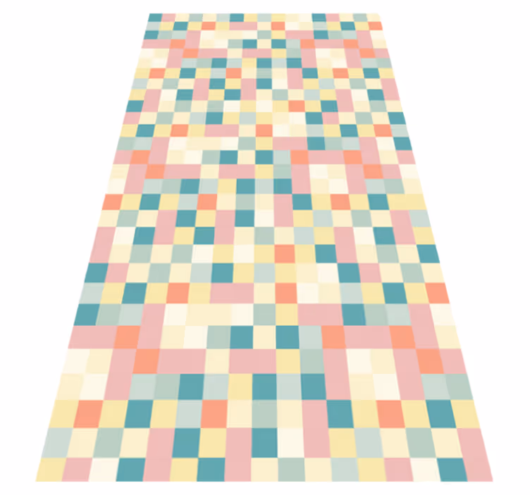 Multicolor Grid stripes rug - TenStickers