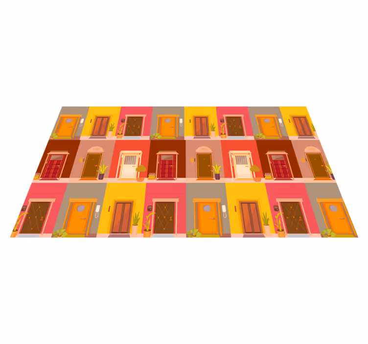 Colorful Doorway Pattern minimalistic rug - TenStickers